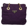 Prada Chain Shoulder Bag Quilted Tessuto