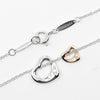 Tiffany & Co. Double Heart Pendant Necklace Sterling Silver and 18K Yellow Gold