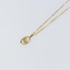 Secondhand Christian Dior Round Logo Pendant Necklace