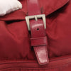 Secondhand Prada Front Pocket Buckle Backpack Re-Nylon and Shearling