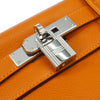 Secondhand Hermes Kelly Handbag Orange Togo with Palladium Hardware