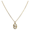 Secondhand Christian Dior Round Logo Pendant Necklace