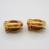 Secondhand Chanel Vintage Round CC Button Clip-On Earrings Metal and