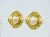 Secondhand Chanel Vintage Round CC Clip-On Earrings Metal with Faux