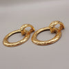 Secondhand Chanel Vintage Cut-Out Logo Ring Drop Clip-On Earrings