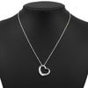 Tiffany & Co. Elsa Peretti Open Heart Pendant Necklace Sterling Silver