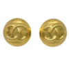 Secondhand Chanel Vintage CC Round Button Clip-On Earrings