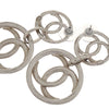 Chanel Vintage Round CC Drop Clip-On Earrings Metal