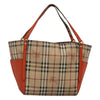 Secondhand Burberry Canterbury Panels Tote Haymarket Coated Canvas and