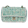 Chanel Classic Single Flap Bag Braided Quilted Tweed