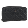 Chanel Zip Around Organizer Wallet Quilted Lambskin