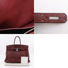 Hermes Birkin Handbag Red Clemence with Palladium Hardware