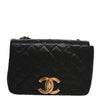Chanel Full Flap Shoulder Bag Embossed Quilted Calfskin