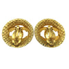 Secondhand Chanel Vintage CC Round Cutout Clip-On Earrings