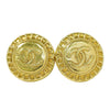 Secondhand Chanel Vintage Round CC Clip-On Earrings