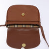 Secondhand Burberry Flap Messenger Brown Leather Bags