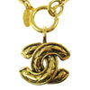 Secondhand Chanel Vintage Quilted CC Pendant Necklace