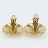 Secondhand Chanel Vintage CC Quilted Round Button Clip-On Earrings