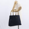 Secondhand Prada Metal Handles Tote Tessuto