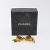 Secondhand Chanel Vintage CC Bow Brooch Felt with Faux Pearls