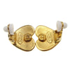 Chanel Vintage CC Heart Clip-On Earrings Metal