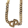 Secondhand Christian Dior CD Pendant Necklace Metal and Crystals