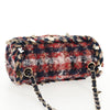 Chanel Charms Classic Single Flap Bag Braided Quilted Tweed