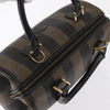 Fendi Vintage Pequin Convertible Boston Bag Coated Canvas