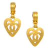 Secondhand Chanel Vintage CC Heart Cut Out Drop Clip-On Earrings