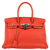 Secondhand Hermes Birkin Handbag Pink Clemence with Palladium Hardware