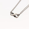 Tiffany & Co. Infinity Double Chain Pendant Necklace Silver