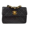 Chanel Vintage CC Chain Flap Bag Quilted Leather