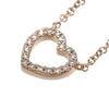 Tiffany & Co. Metro Heart Pendant Necklace 18K Rose Gold and Diamonds