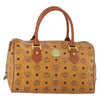 Secondhand MCM Visetos logogramme Handbag Canvas and