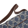 Celine Vintage Triomphe Shoulder Bag Denim with Leather