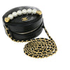 Secondhand Chanel Chic Pearls Round Clutch with Chain Quilted