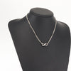 Tiffany & Co. Infinity Double Chain Pendant Necklace Silver