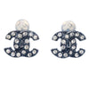 Chanel CC Clip-On Earrings Metal with Crystal