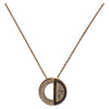 Secondhand Christian Dior CD Pendant Necklace Metal and Crystals