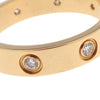 Cartier Love Wedding Band 8 Diamonds Ring 18K Rose Gold with Diamonds