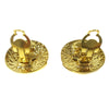 Secondhand Chanel CC Button Clip-On Earrings