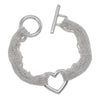 Tiffany & Co. Multistrand Mesh Heart Toggle Bracelet Sterling Silver