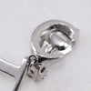 Secondhand Christian Dior CD logo clip earrings Silver -plated