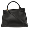 Secondhand Hermes Kelly Handbag Calf leather with hardware