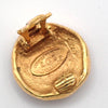 Chanel Vintage Round CC Clip-On Earrings Metal