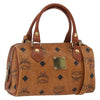 Secondhand MCM Visetos logogramme Handbag Canvas and