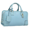 Secondhand Loewe Amazona Bag Blue Leather Bags