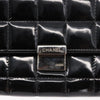 Chanel Chocolate Bar Chain Clutch Quilted Patent