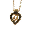 Secondhand Christian Dior Logo Heart Pendant Necklace