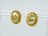 Secondhand Chanel CC Earring Metal with Resin and Faux